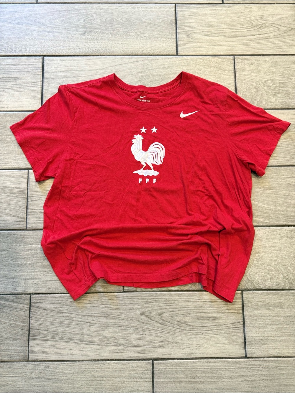 Nike France FFF Soccer T-Shirt Red – Size XXL